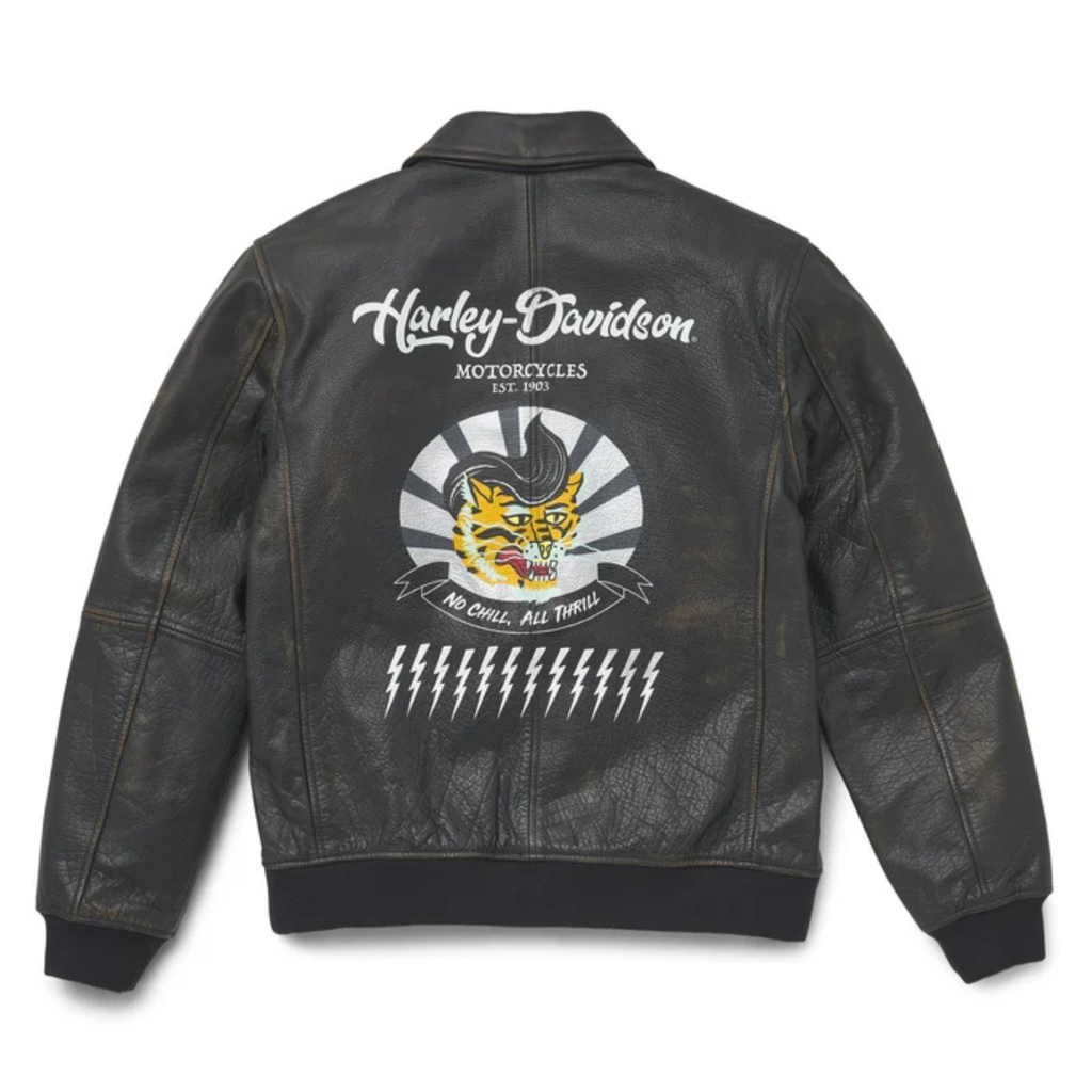 Harley-Davidson - Bomber in Pelle Archer da Uomo - 97017-22VM