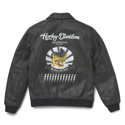 Harley-Davidson - Bomber in Pelle Archer da Uomo - 97017-22VM